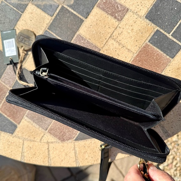 Myra leather cowhide fur crossbody shoulder bag wallet new with tags - Picture 9 of 14